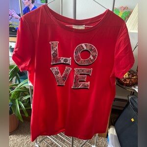Bobbie Brooks Red Graphic Tee
